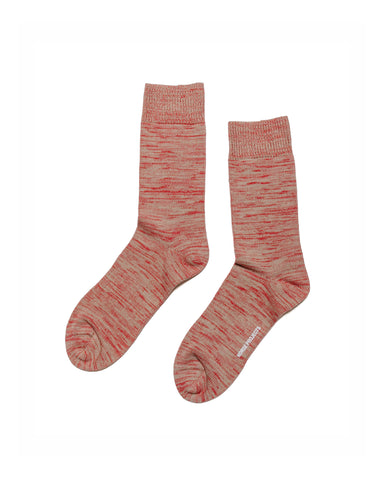 Norse Projects Bjarki Cotton Twist Sock Red Clay