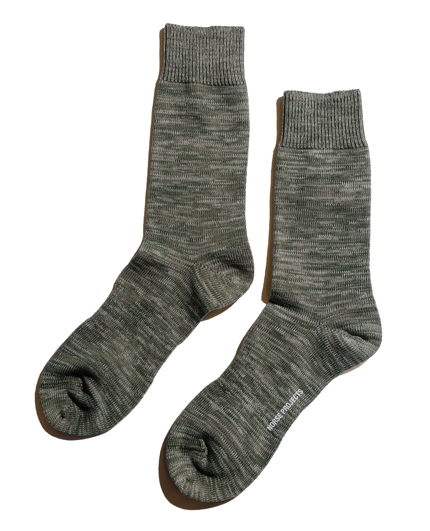 Norse Projects Bjarki Heavy Cotton Twist Sock Olive Night