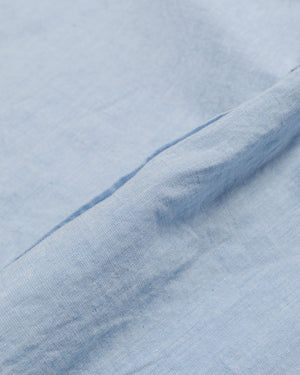 Norse Projects Ivan Relaxed Cotton Linen SS Shirt Pale Blue fabric