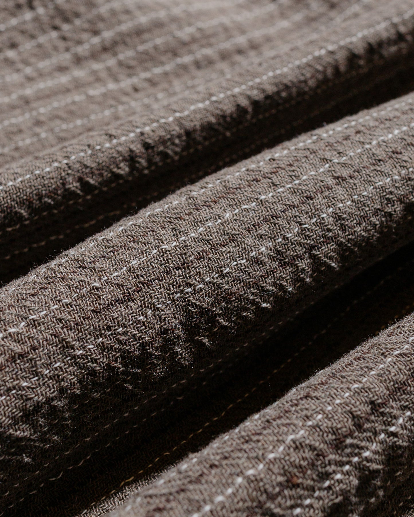 Norse Projects Ole Oversized Wool Stripe Shirt Seal Brown