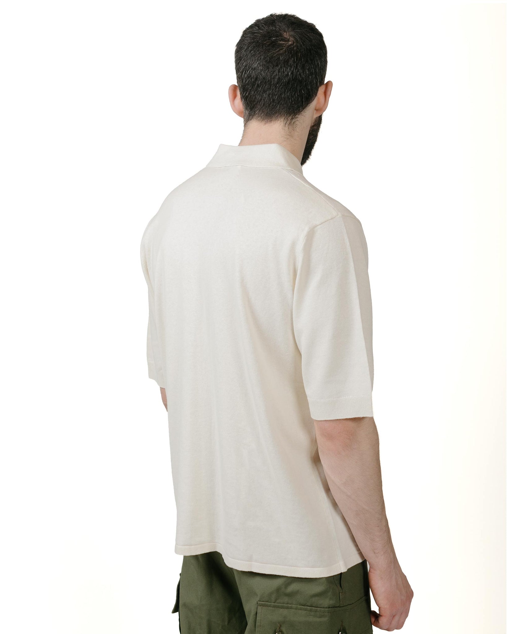 Norse Projects Rollo Cotton Linen SS Shirt Kit White model back