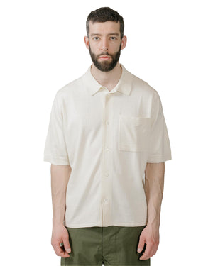 Norse Projects Rollo Cotton Linen SS Shirt Kit White model front