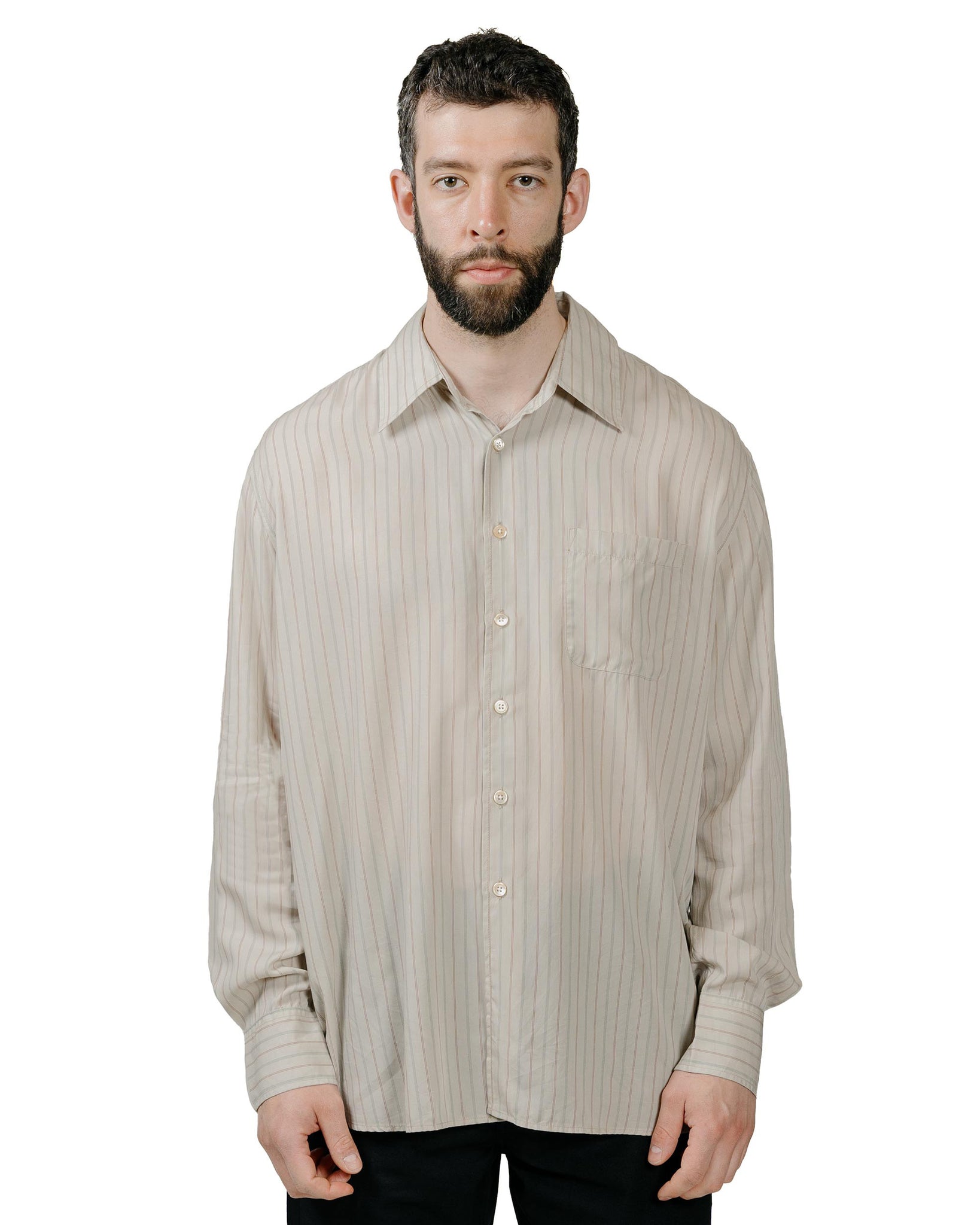 Our Legacy Above Shirt IT Support Floating Tencel model front