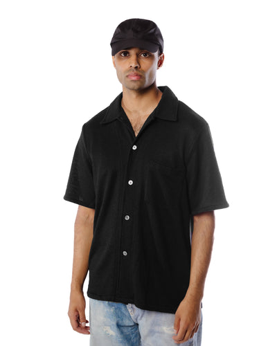 Our Legacy Box Shirt Shortsleeve Black Boucle