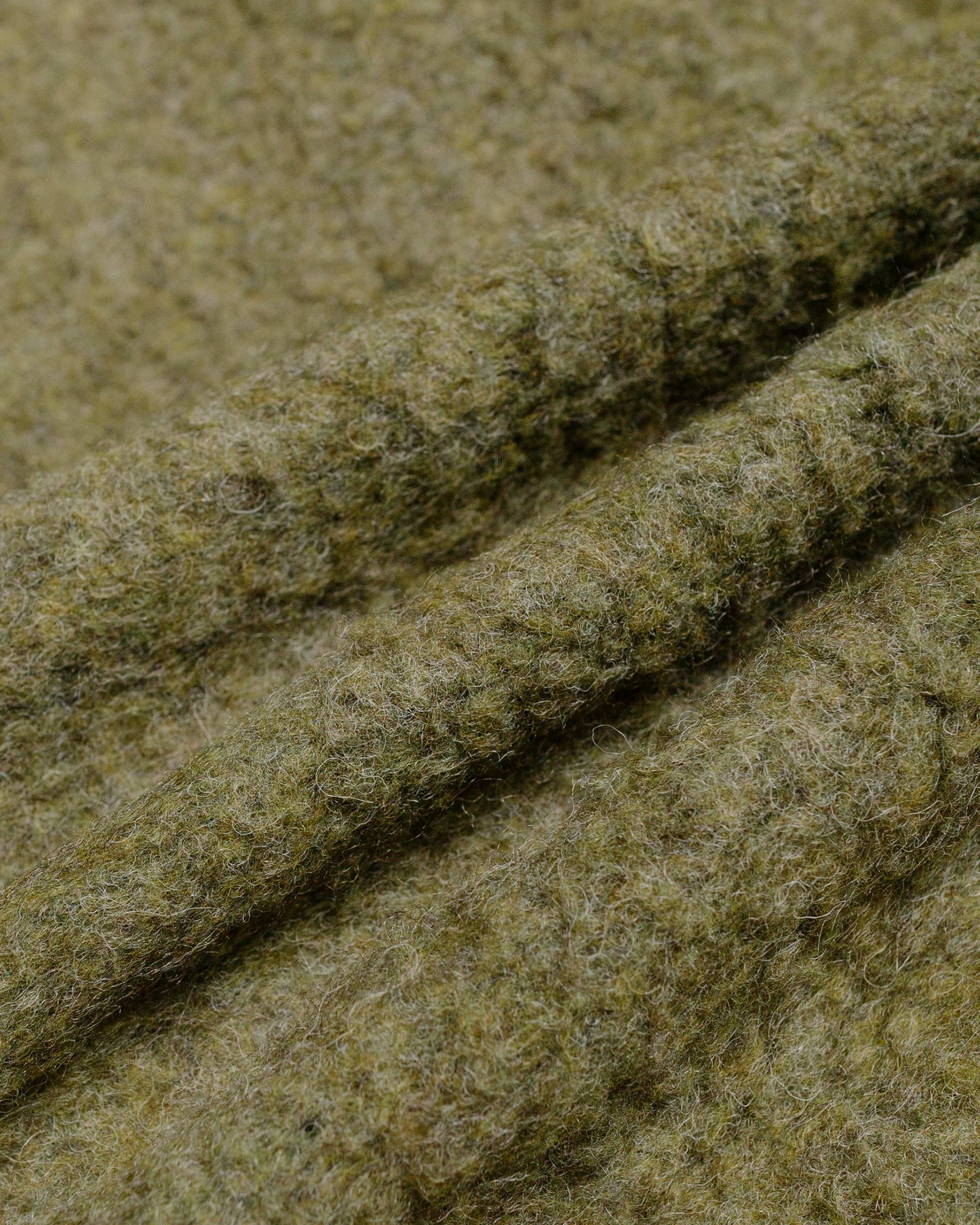 Our Legacy Cardigan Fresh Moss Tumble Wool fabric