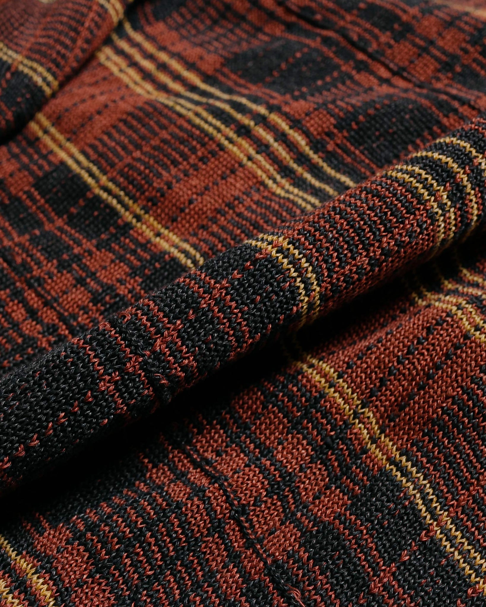 Our Legacy Evening Polo Rust Geezer Check fabric