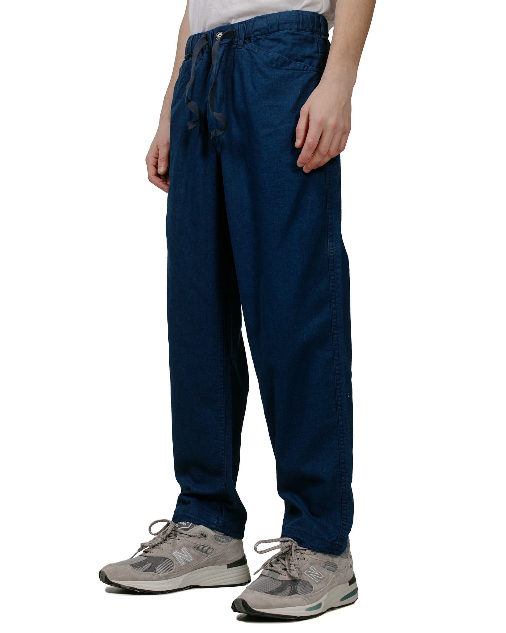 Post O'Alls E-Z Travail Pants Cotton/Linen Sheeting Indigo model front