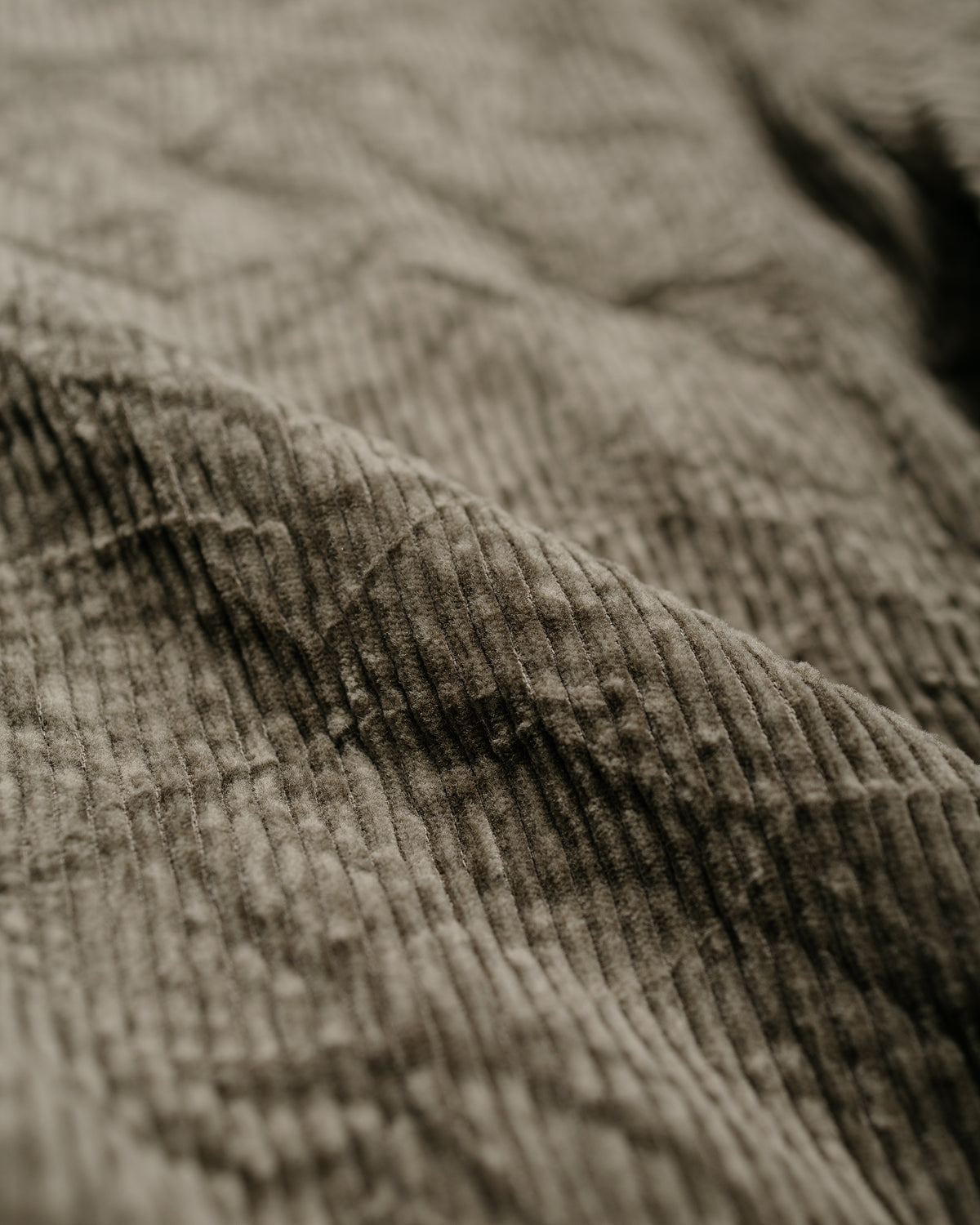 Sage de Cret CO Corduroy Crinkle Wide Work Pants Olive