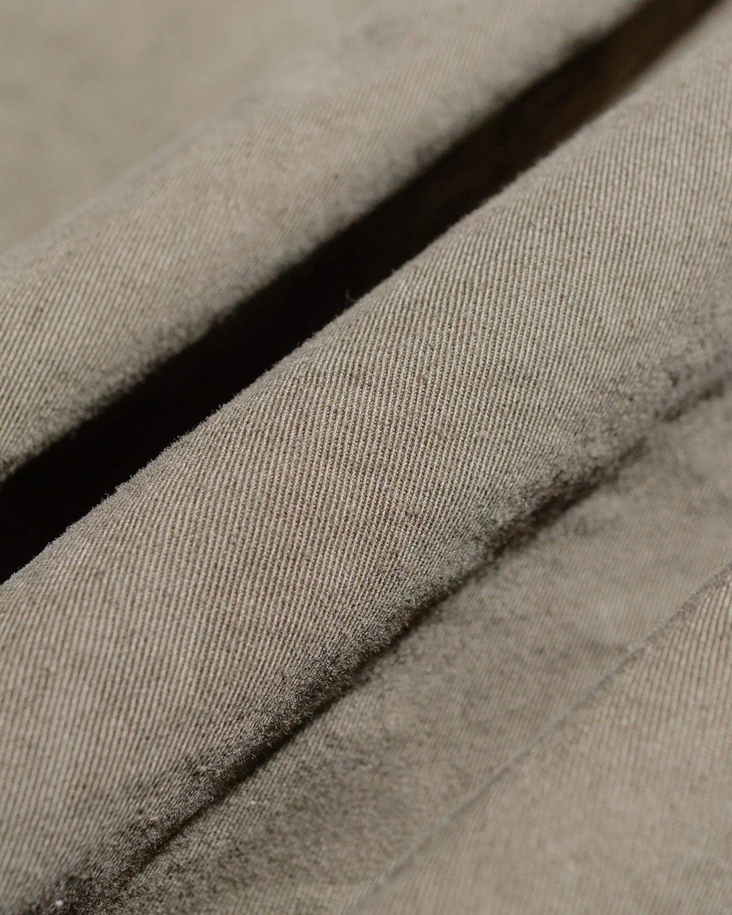 Sage de Cret Chino Cloth Single Pleat Baggy Pants Olive