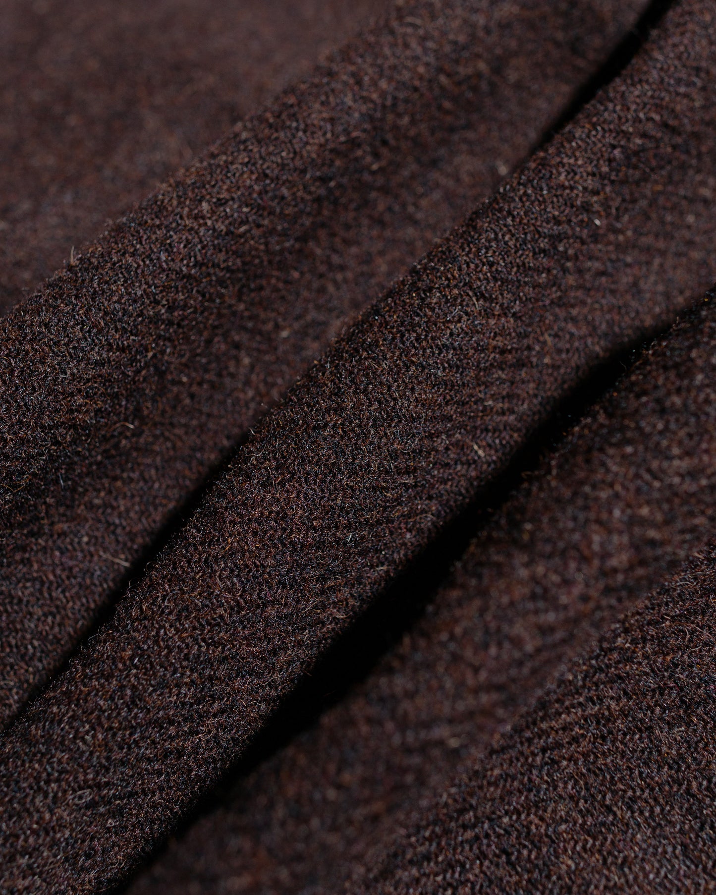 Sage de Cret Harris Tweed Ulster Collar Long Coat Dark Brown