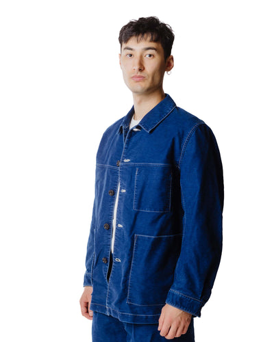 Sage de Cret Moleskin Coverall Jacket Indigo