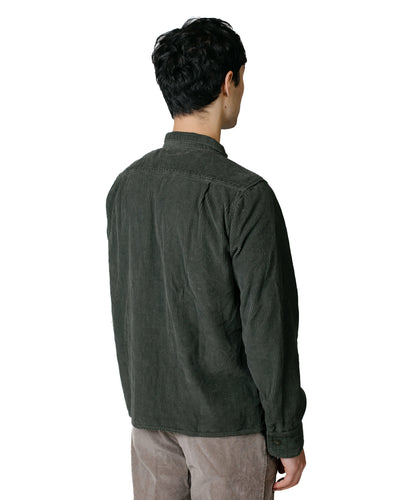 Save Khaki United Wide Wale Cord Camp Shirt Basil