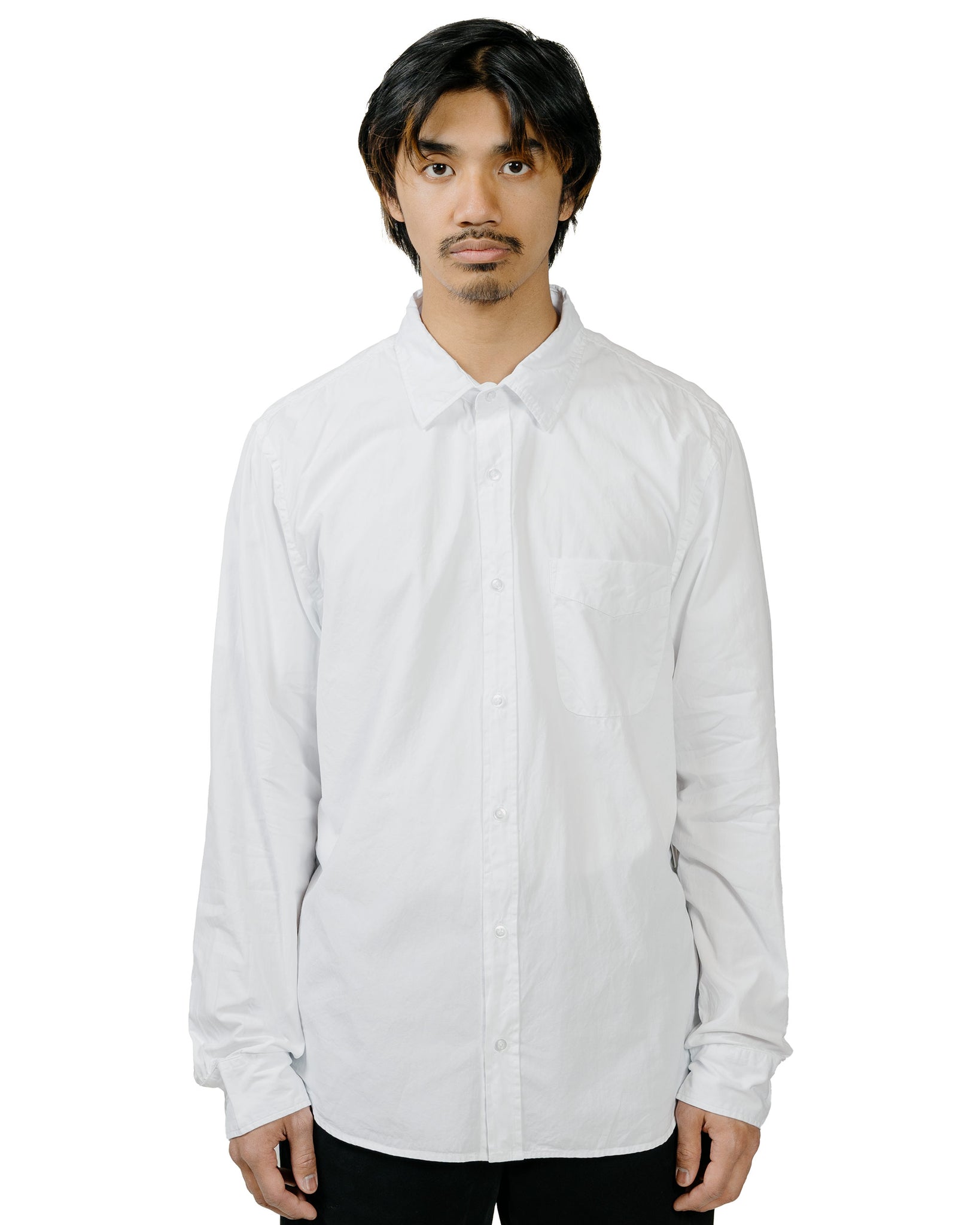 Save Khaki United Poplin Standard Shirt White model front
