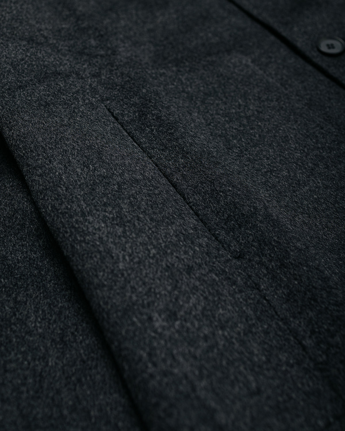 Seya. Double Face Work Jacket / Silk Blended Merino Wool Ash Charcoal
