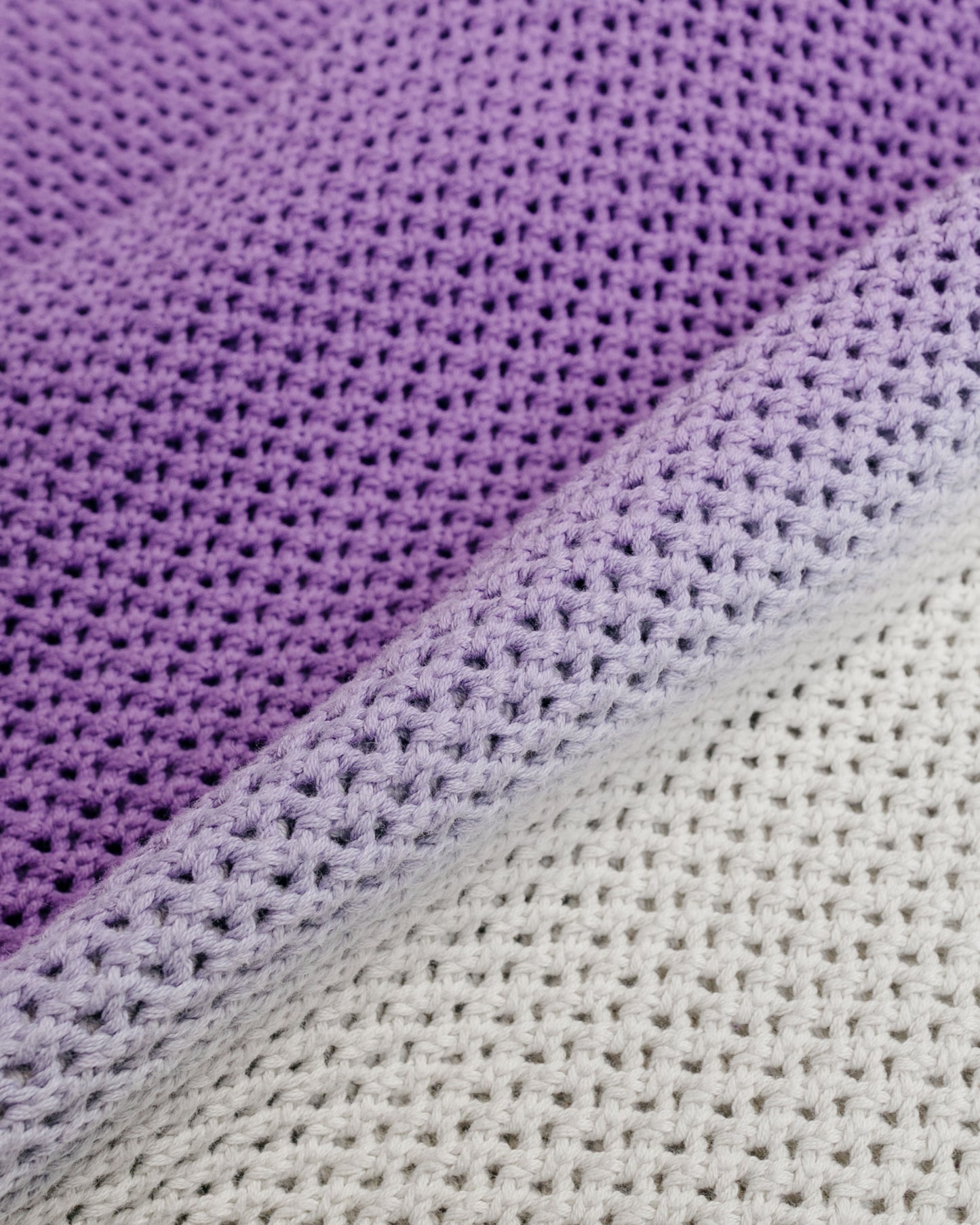 Stüssy Pigment Dyed Loose Gauge Sweater Purple fabric