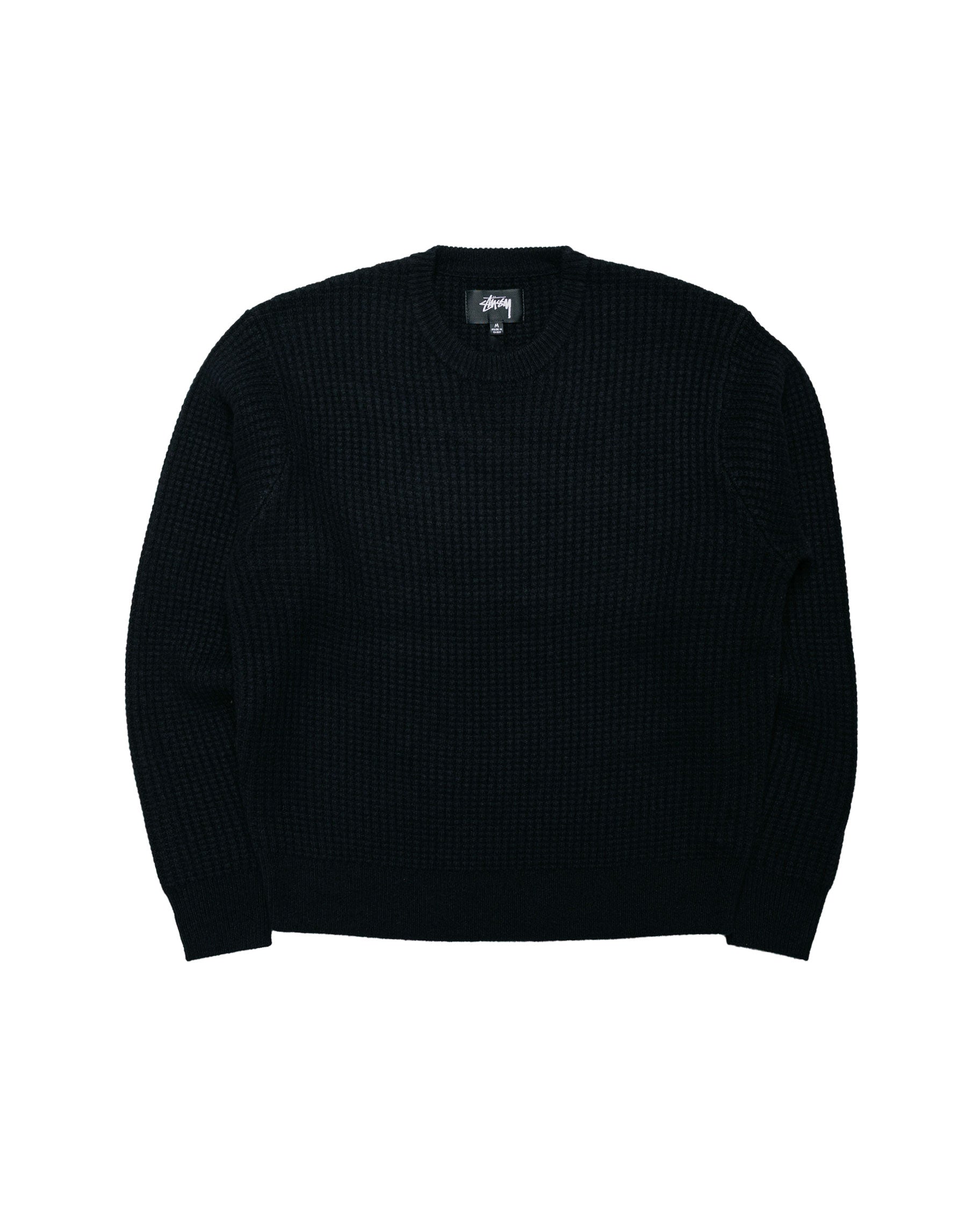 Stüssy Waffle Cashmere Sweater Black