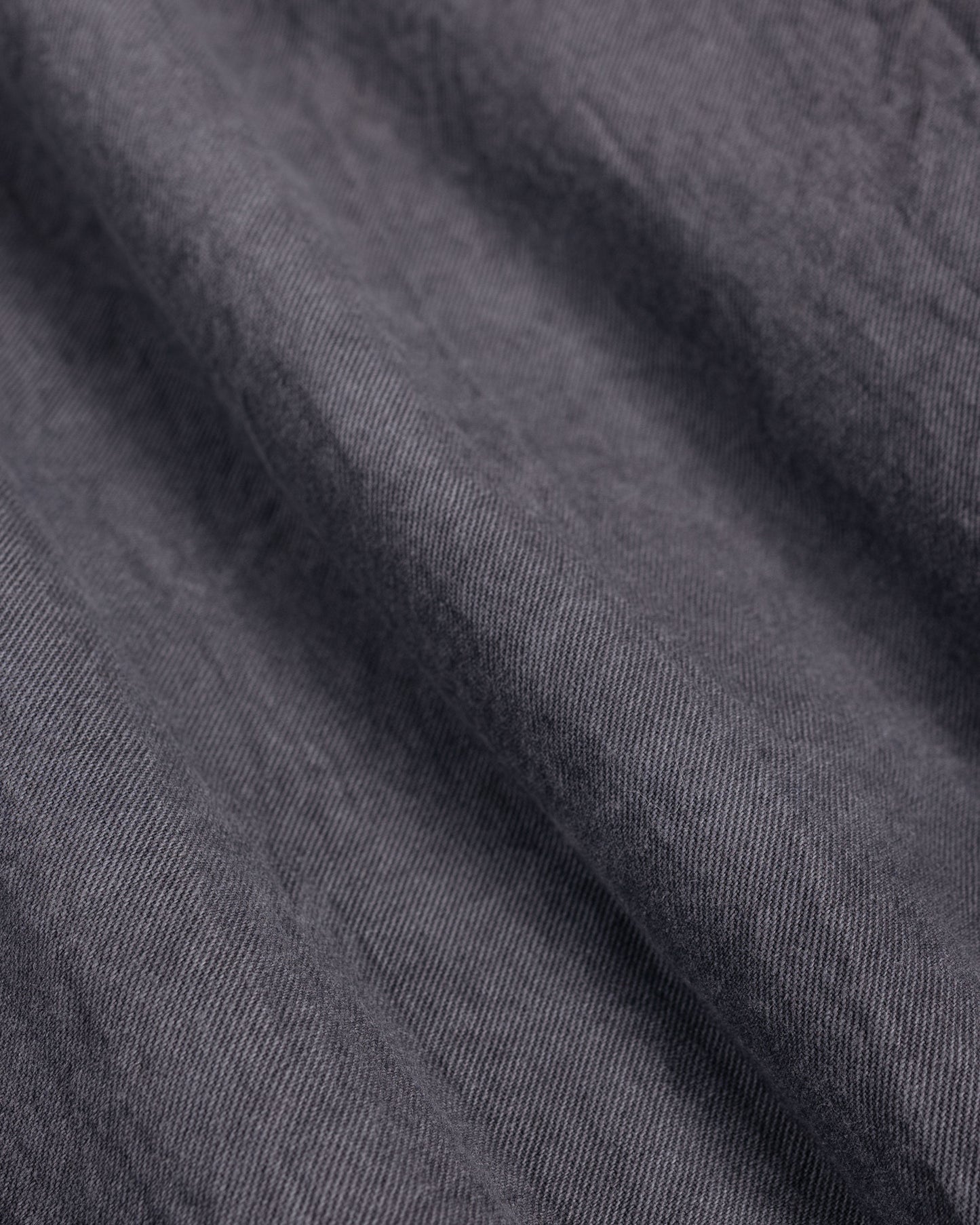 Tender Type 401 Pleat Pocket Shirt Cotton Drop Cloth Grey Logwood