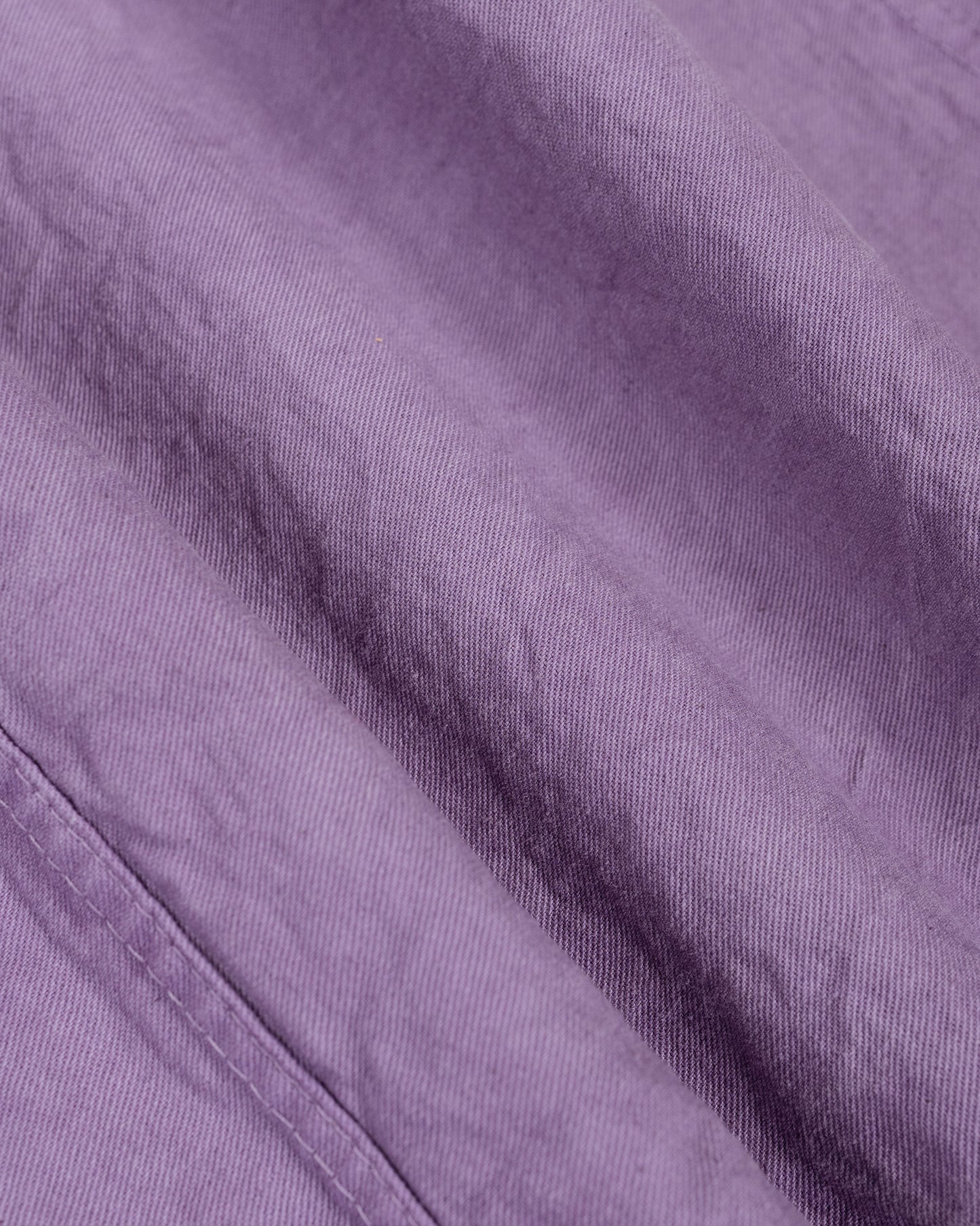 Tender Type 401 Pleat Pocket Shirt Cotton Drop Cloth Purple Logwood