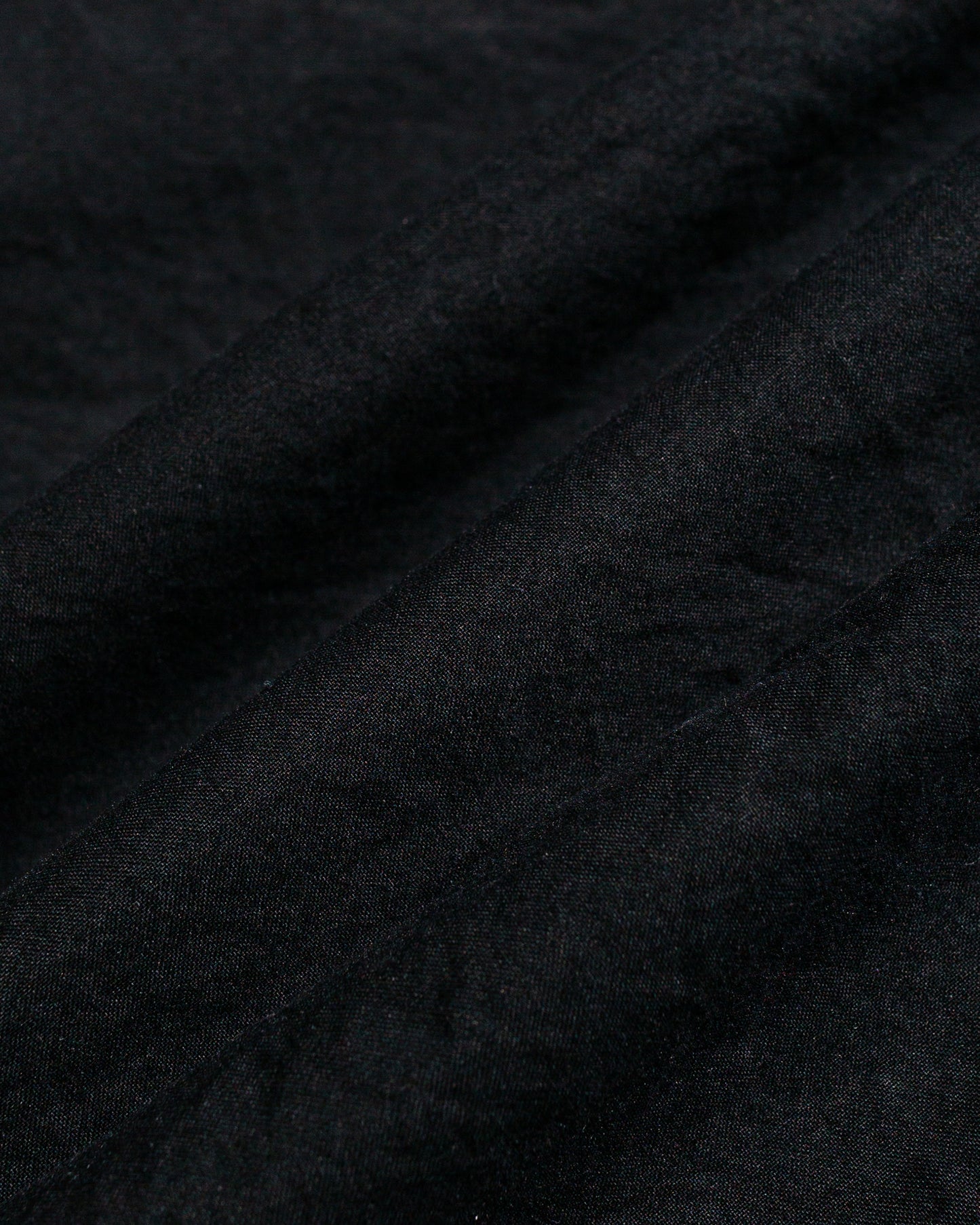 Tender Type 468 Flipped Collar Shirt Black Cotton Panama Hadal Blue