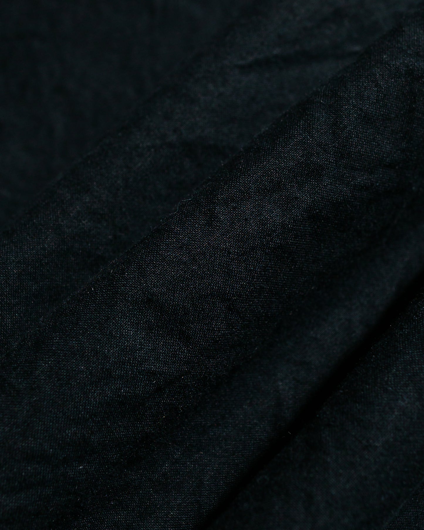 Tender Type 469 Short Sleeve Flipped Collar Shirt Black Cotton Panama Rinsed