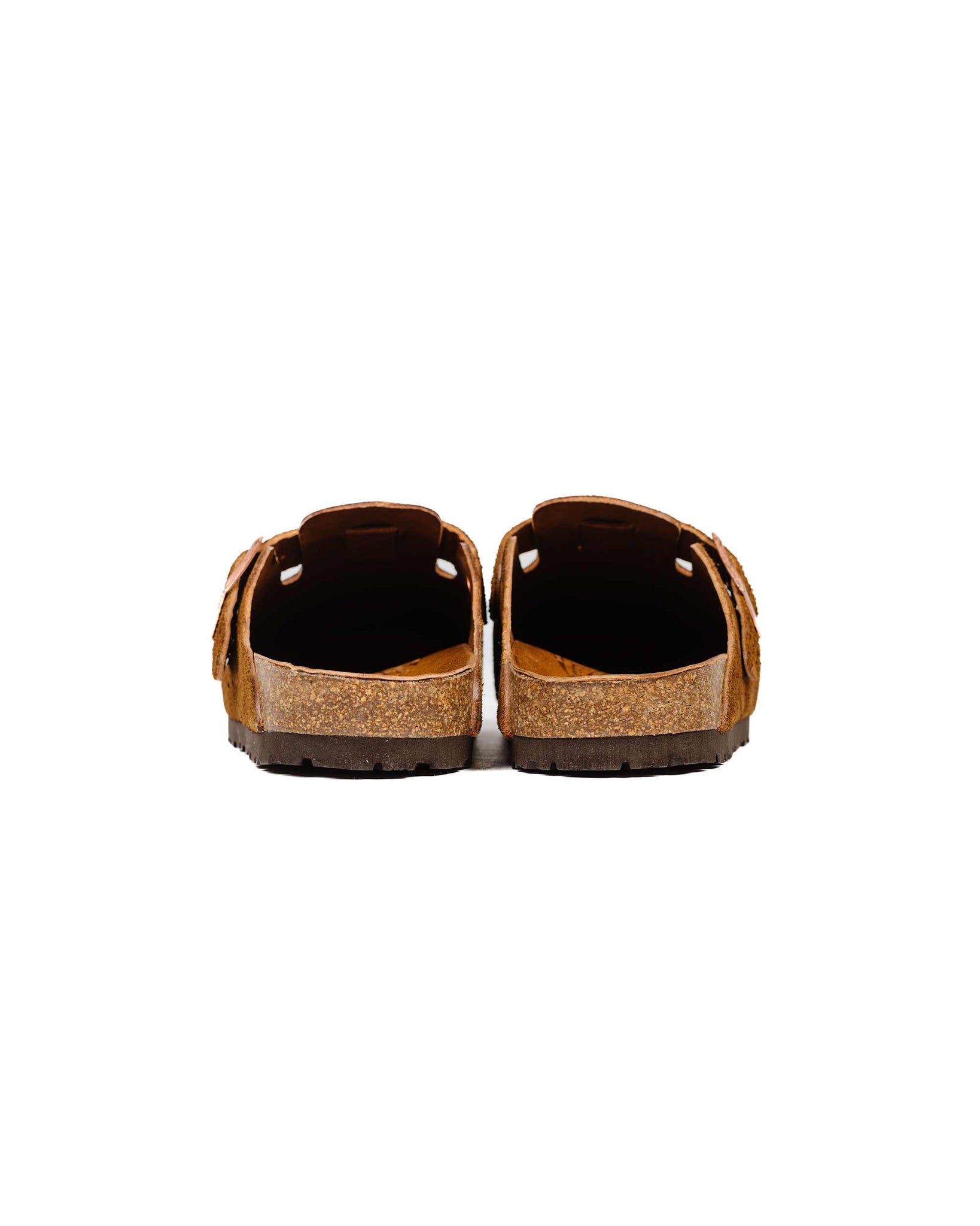 The Real McCoy's MA23012 Leather Foot-Support Clogs Raw Sienna Back