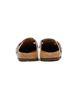 The Real McCoy's MA23012 Leather Foot-Support Clogs Taupe Bacl