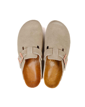 The Real McCoy's MA23012 Leather Foot-Support Clogs Taupe Top
