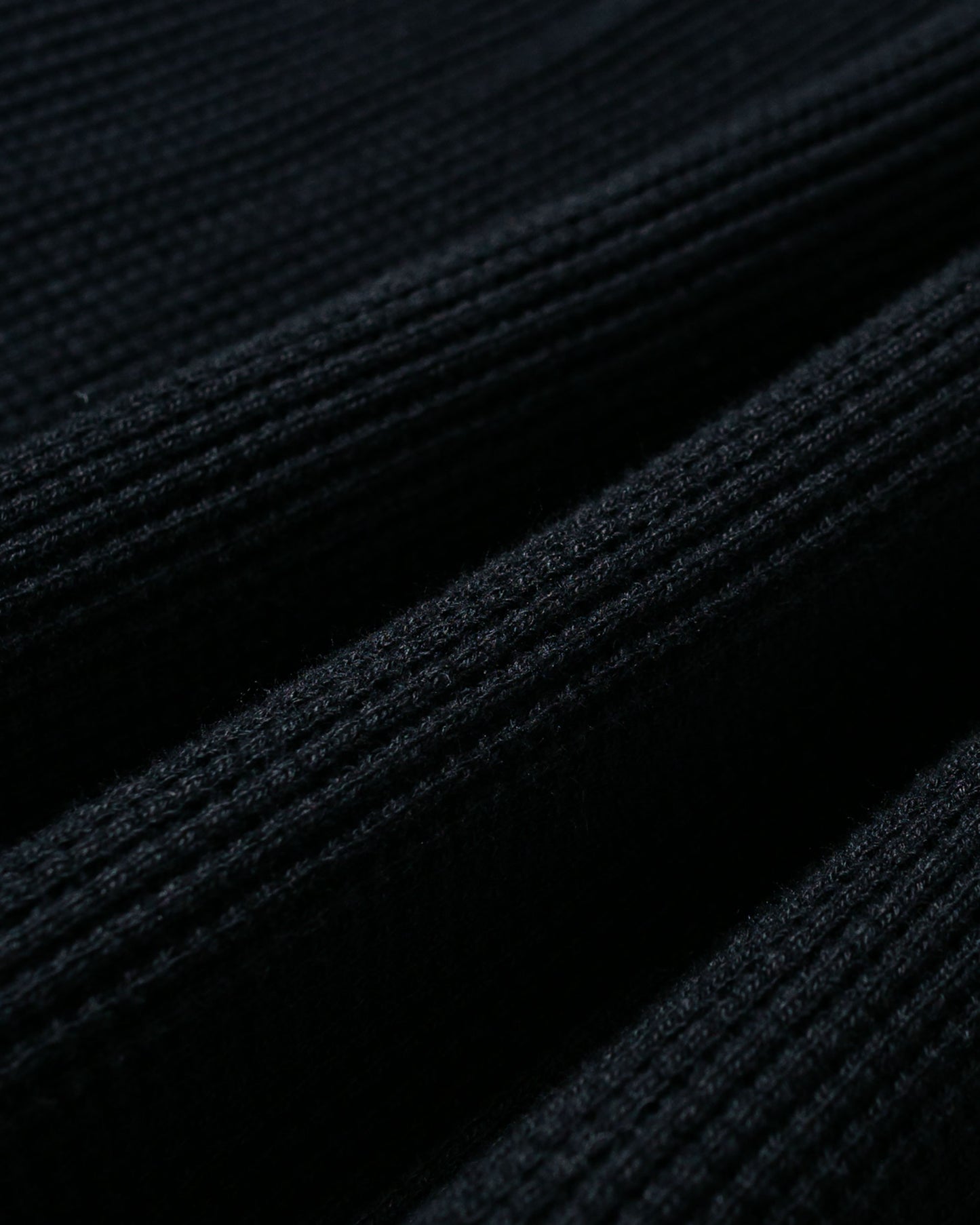 The Real McCoy's MC24122 Waffle Thermal Henley Undershirt L/S Black