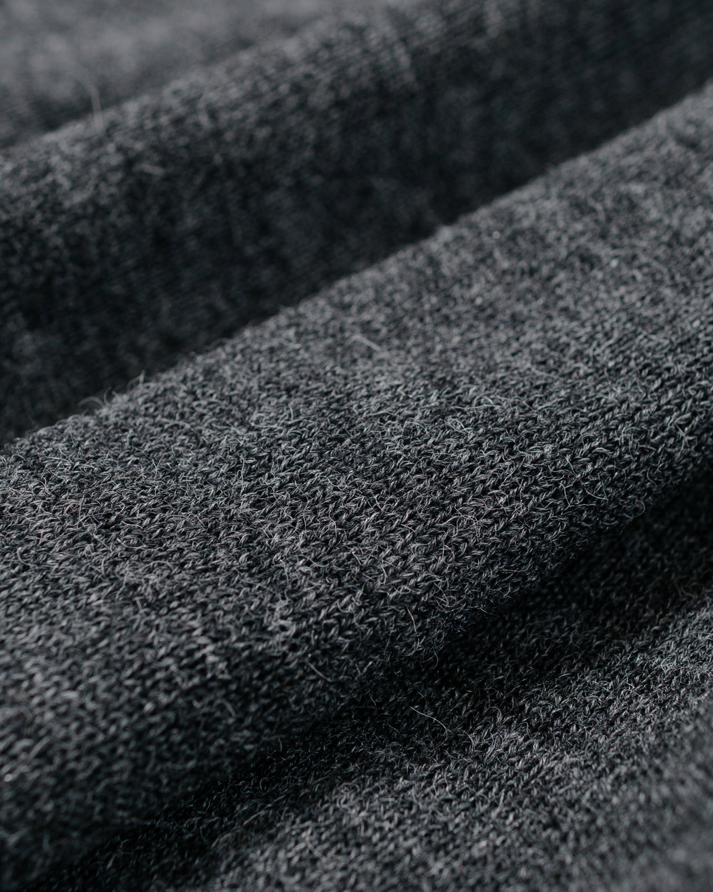 The Real McCoy's MC25111 Alpaca Collar Knit Cardigan Charcoal