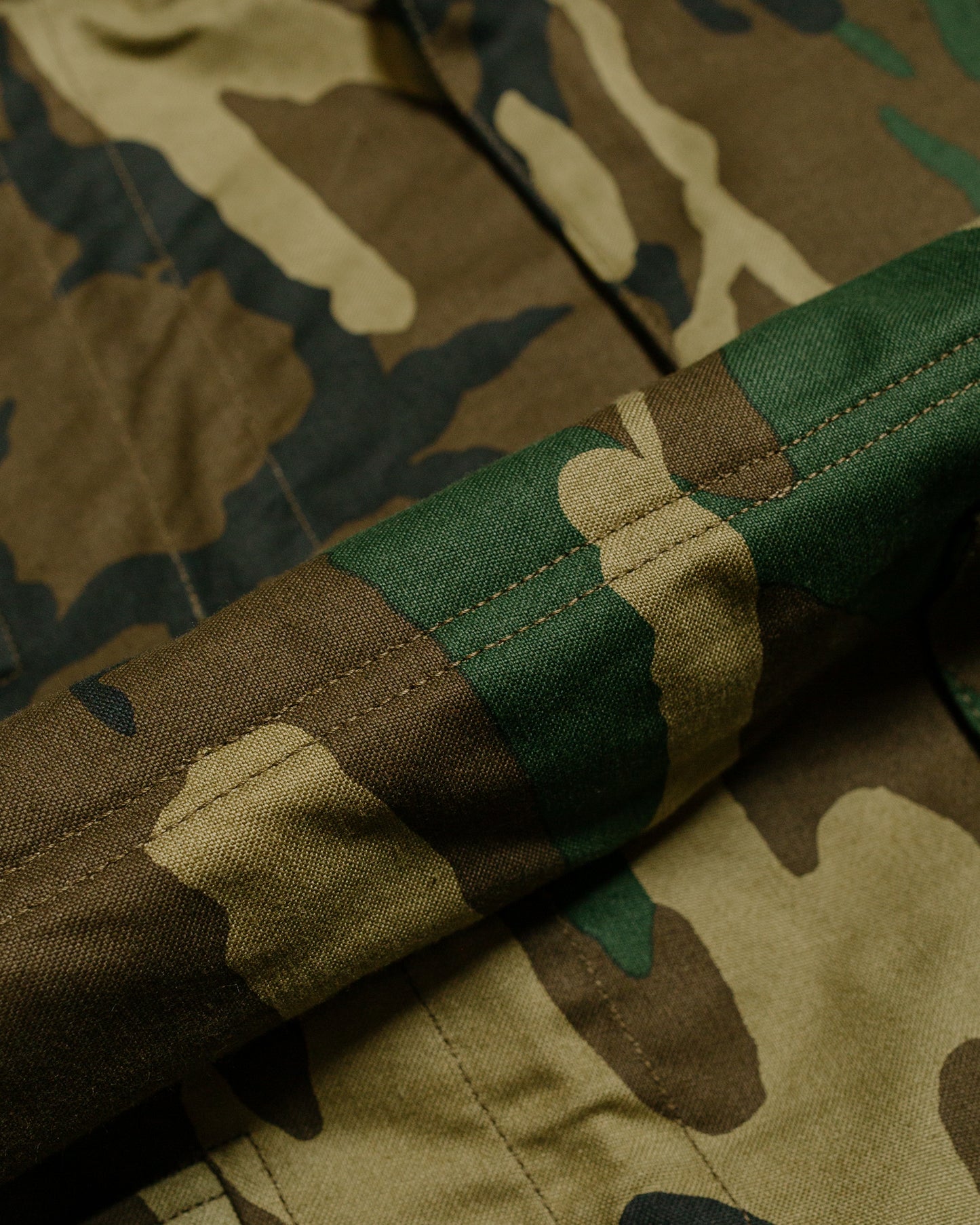 The Real McCoy's MP23101 Trousers, Men's, Field, M-65 Woodland Olive fabric