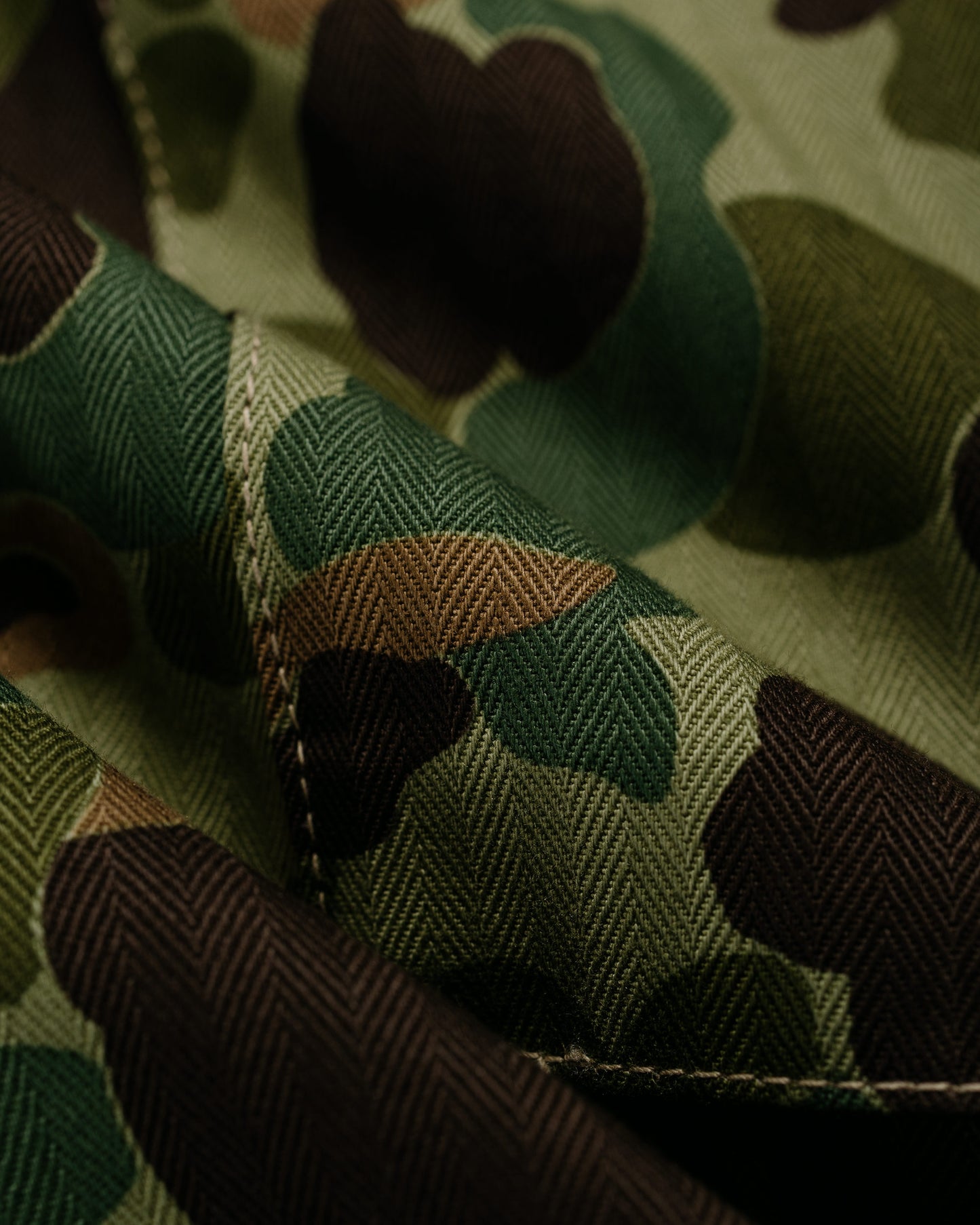 The Real McCoy's MP26002 Reversible Frogskin Camouflage Shorts Green