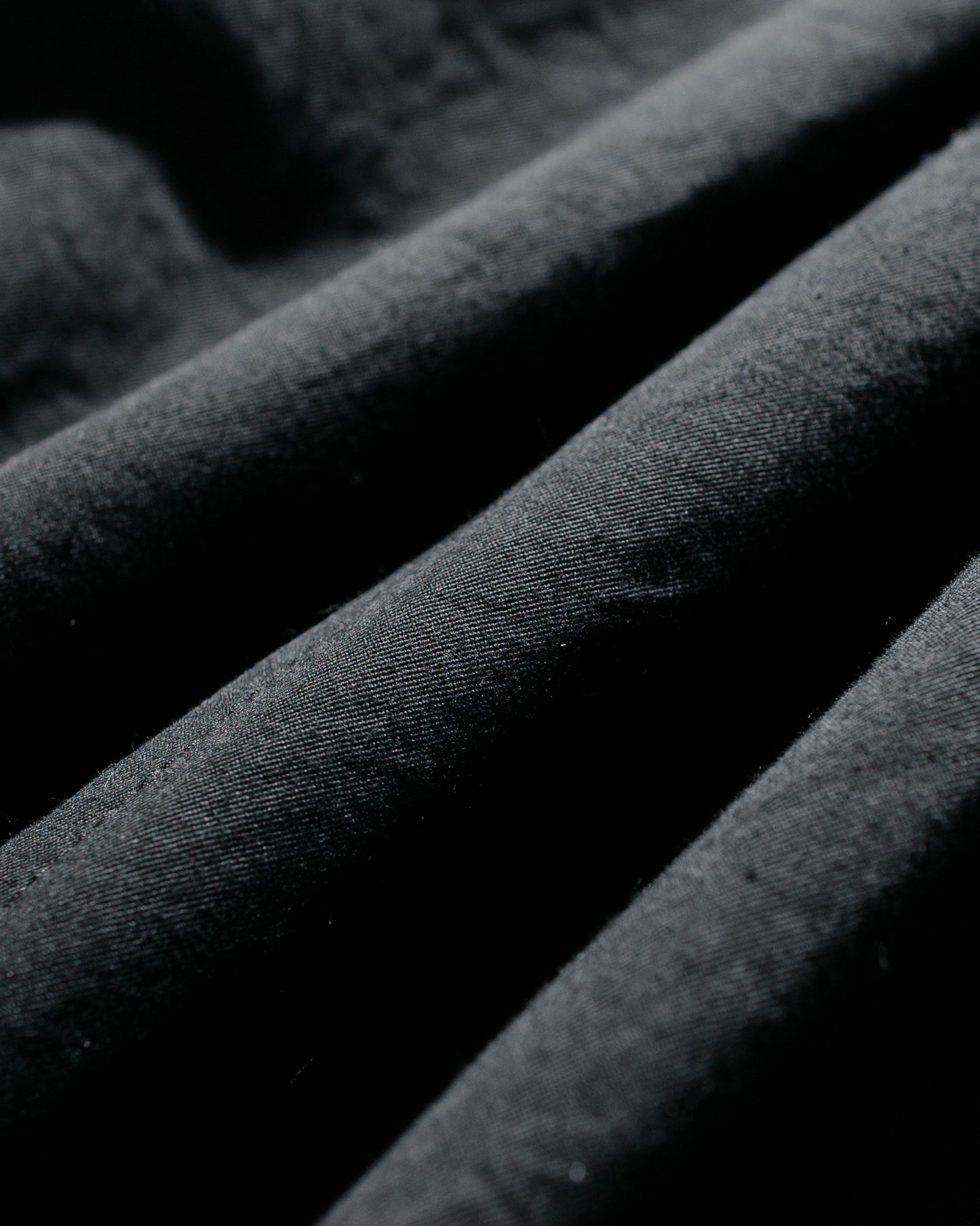 Wanze Raglan Overcoat Washed Cotton Black