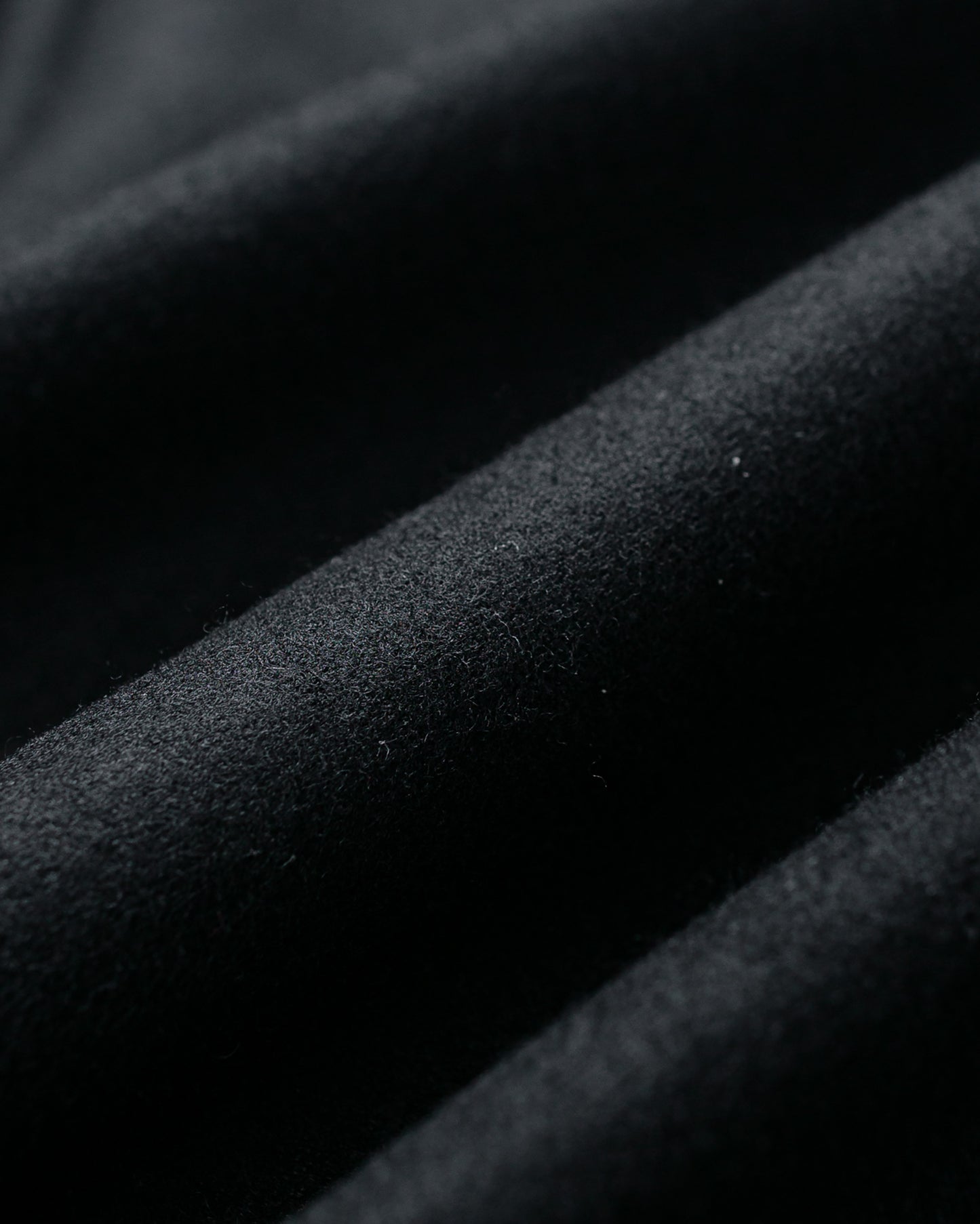 marka Half Zip Stand Collar Super 140s Wool Knit Black