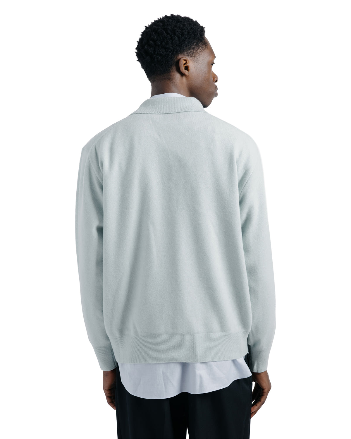 ssstein Extra Fine Wool Knit Skipper Sax