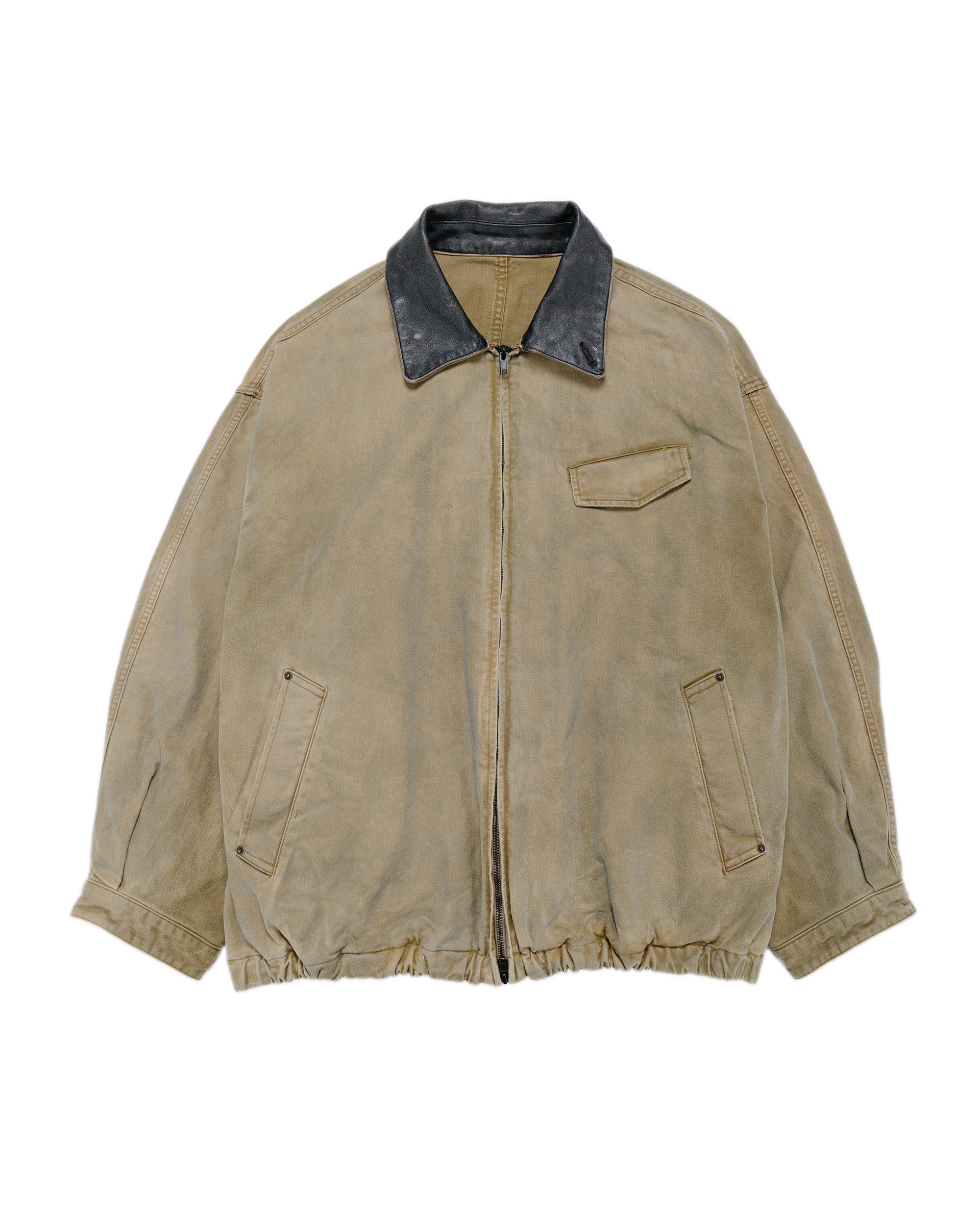 ssstein Sulfur Dyed Whip Cord Vintage Zip Jacket Khaki
