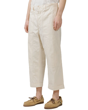 ts(s) Cropped Work Pants Cotton Slub Yarn Twill Cloth Natural model front