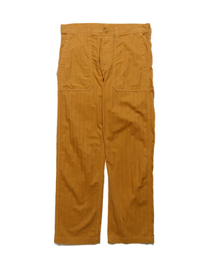 ts(s) Fatigue Pants Garment Dye Cotton/Rayon Herringbone Stretch Cloth Ocher