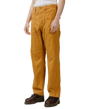 ts(s) Fatigue Pants Garment Dye Cotton/Rayon Herringbone Stretch Cloth Ocher model front