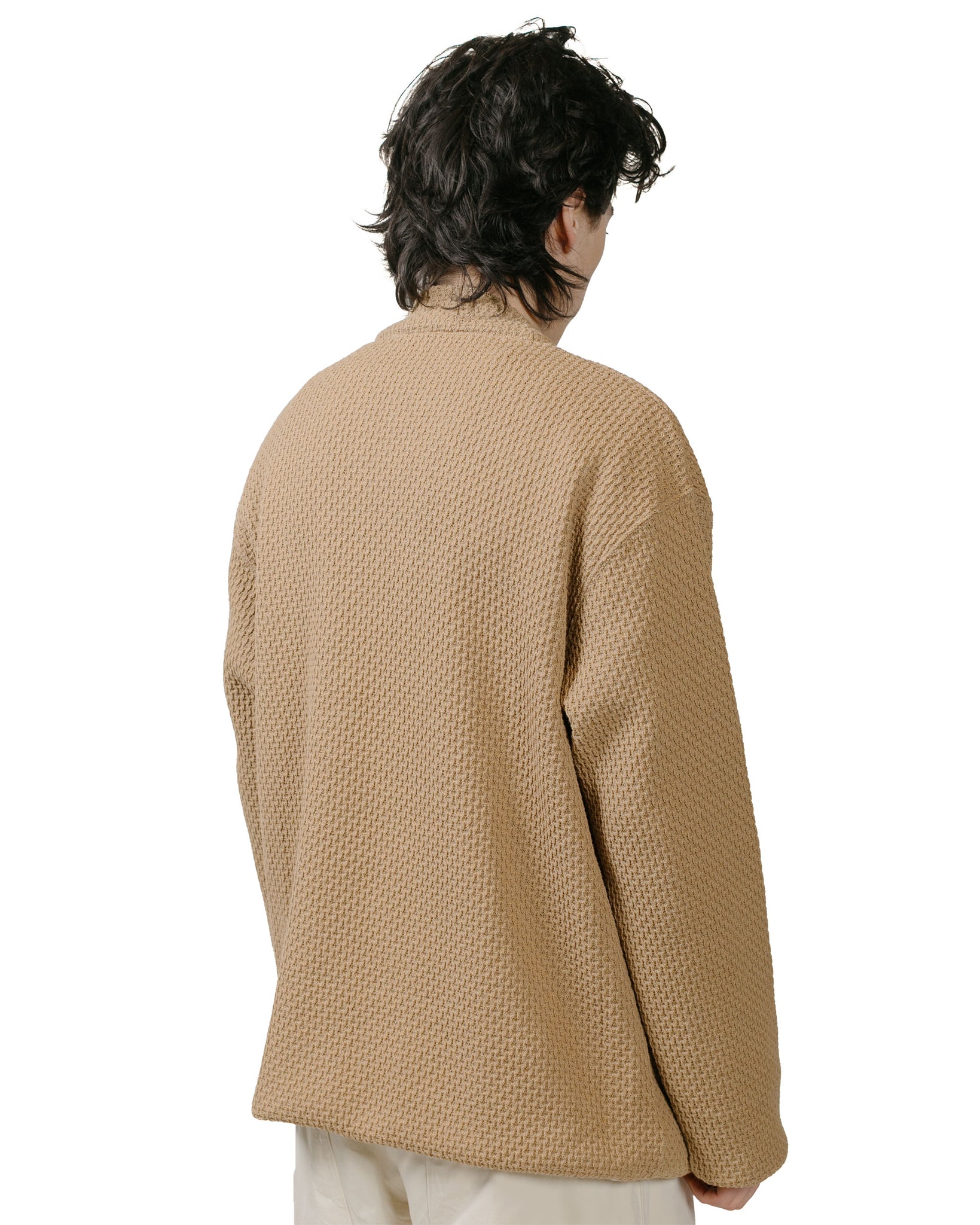 ts(s) Lined Easy Cardigan Cotton/Polyester Knitty Jersey Beige model back