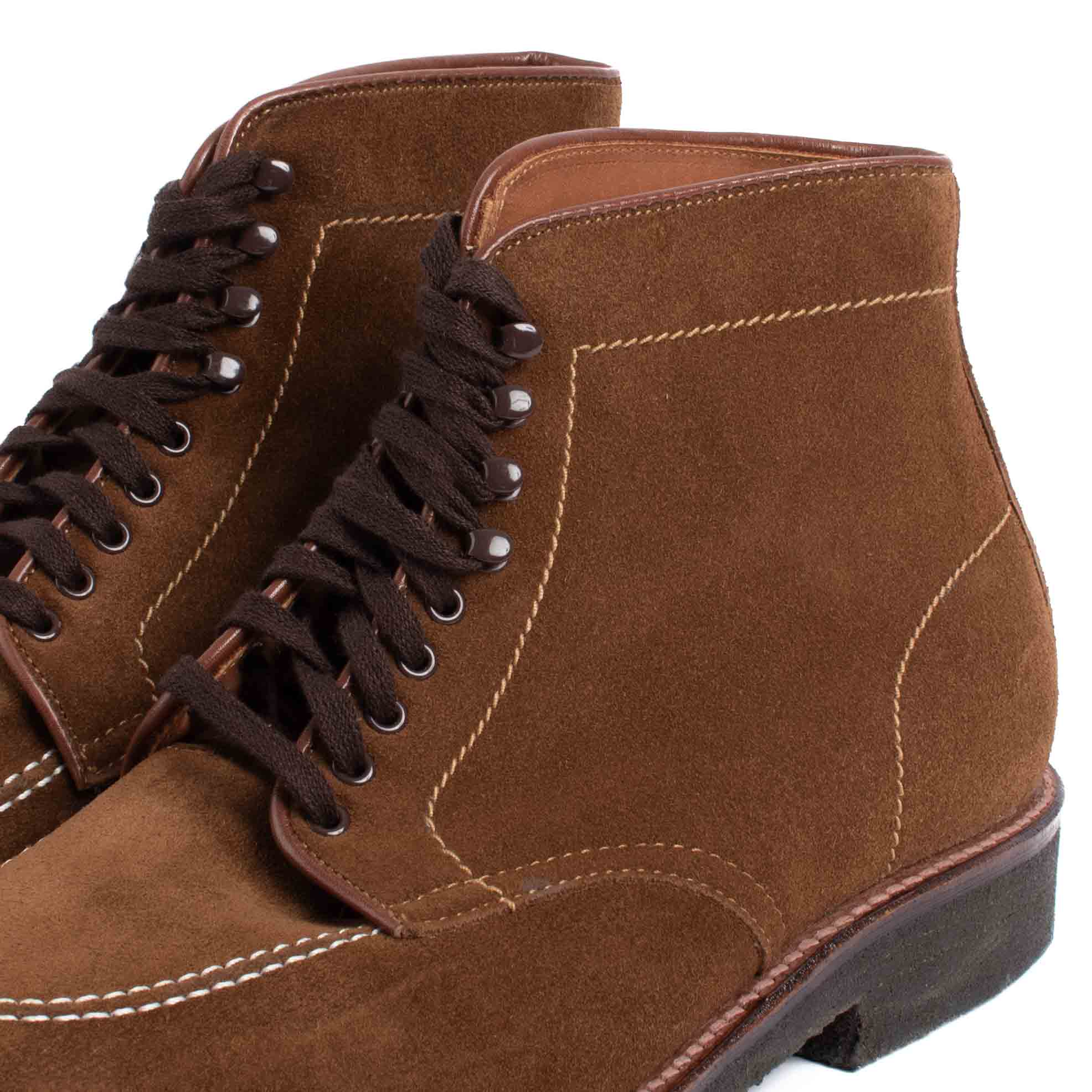 Alden Snuff Suede Indy Boot with Crepe Sole Front