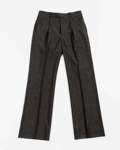 AURALEE TROPICAL WOOL SLACKS TOP BROWN