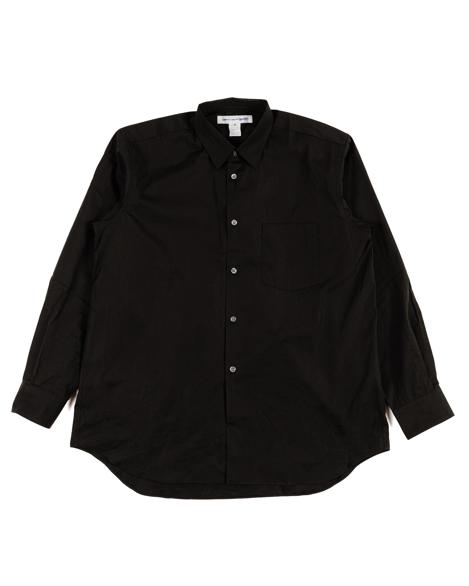 Comme des Garçons SHIRT Wide Classic Big Collar Shirt Black