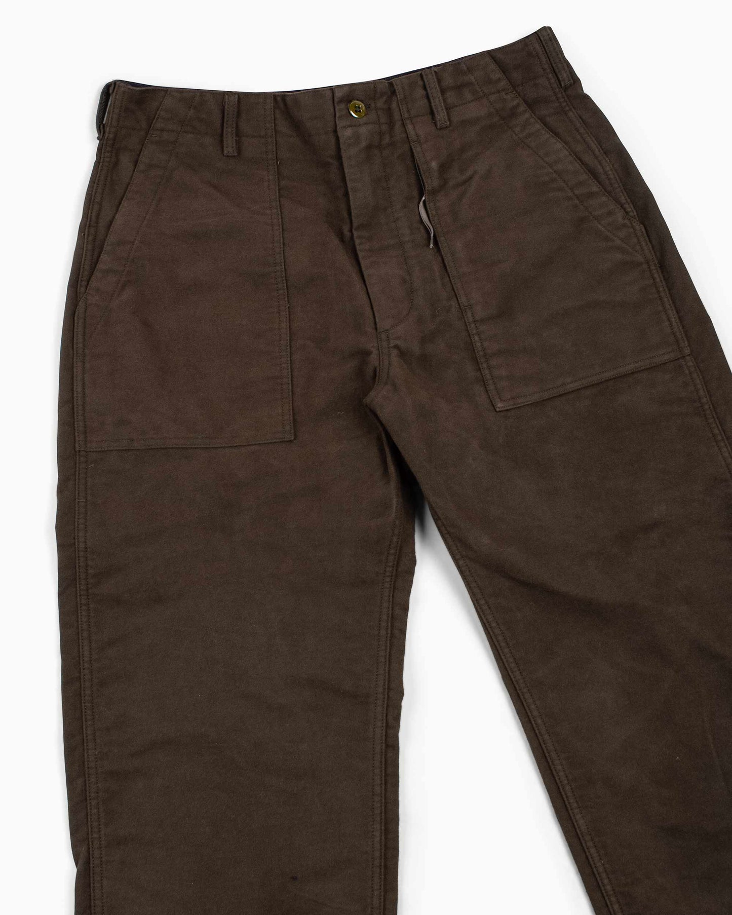 Engineered Garments Fatigue Pant Olive Cotton Moleskin Details