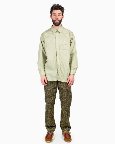 Engineered Garments Work Shirt Lime Superfine Poplin