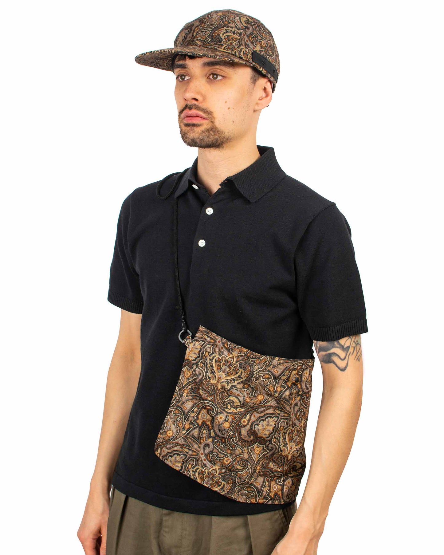 Found Feather Awning Cap (Packable) Paisley Brown Close
