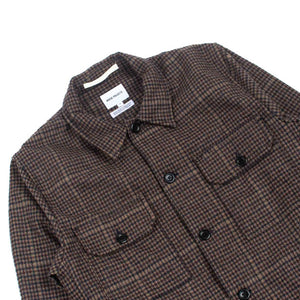 Norse Projects Kyle Wool Utility Khaki Check Detail