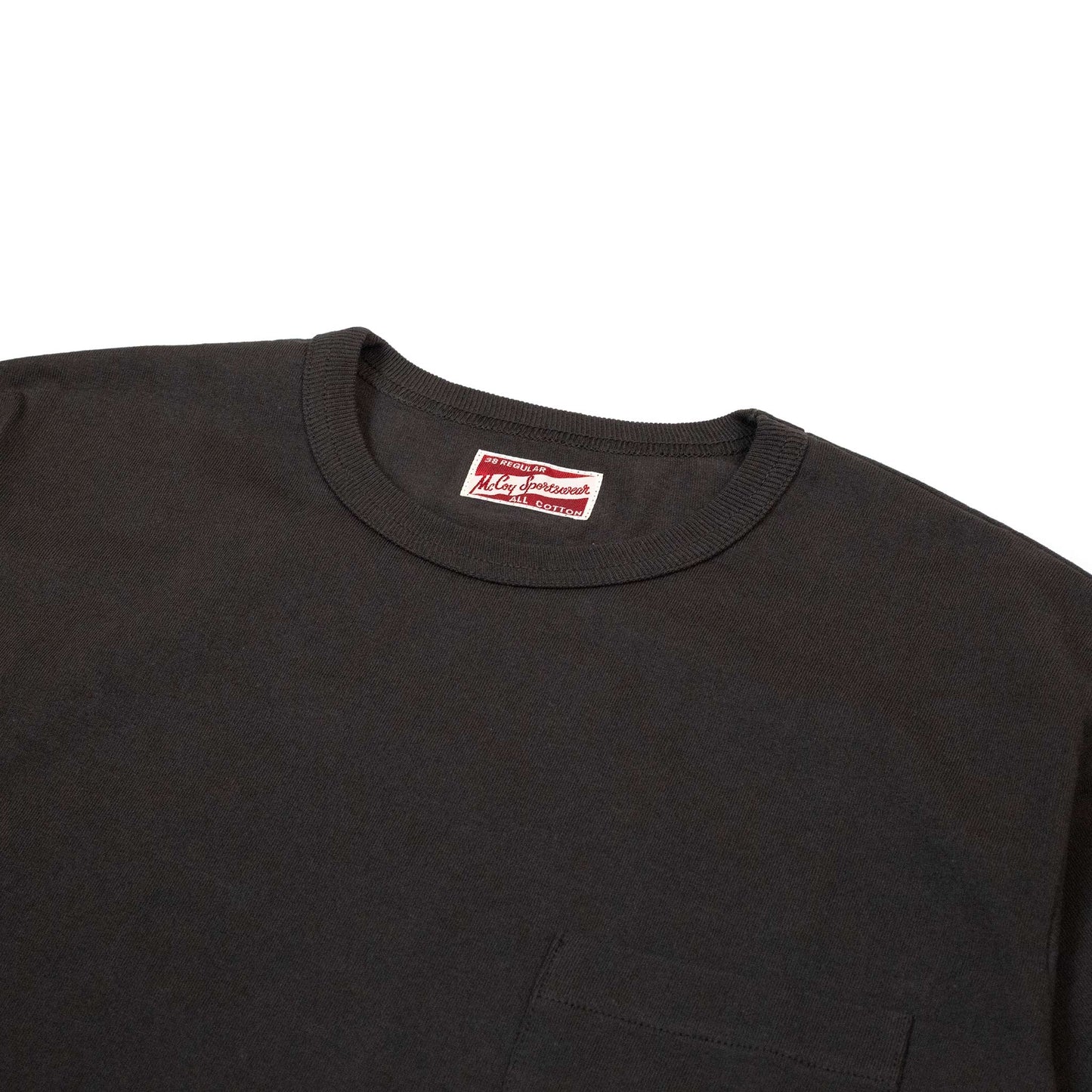 The Real McCoy's MC19012 Pocket Tee Shale collar