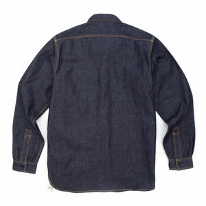 The Real McCoy's MS18101 8HU Denim Serviceman Shirt Indigo
