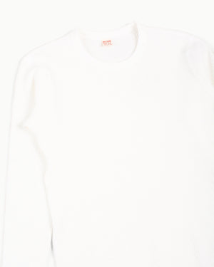 The Real McCoy's MC12123 Thermal Shirts Long Sleeve White Details