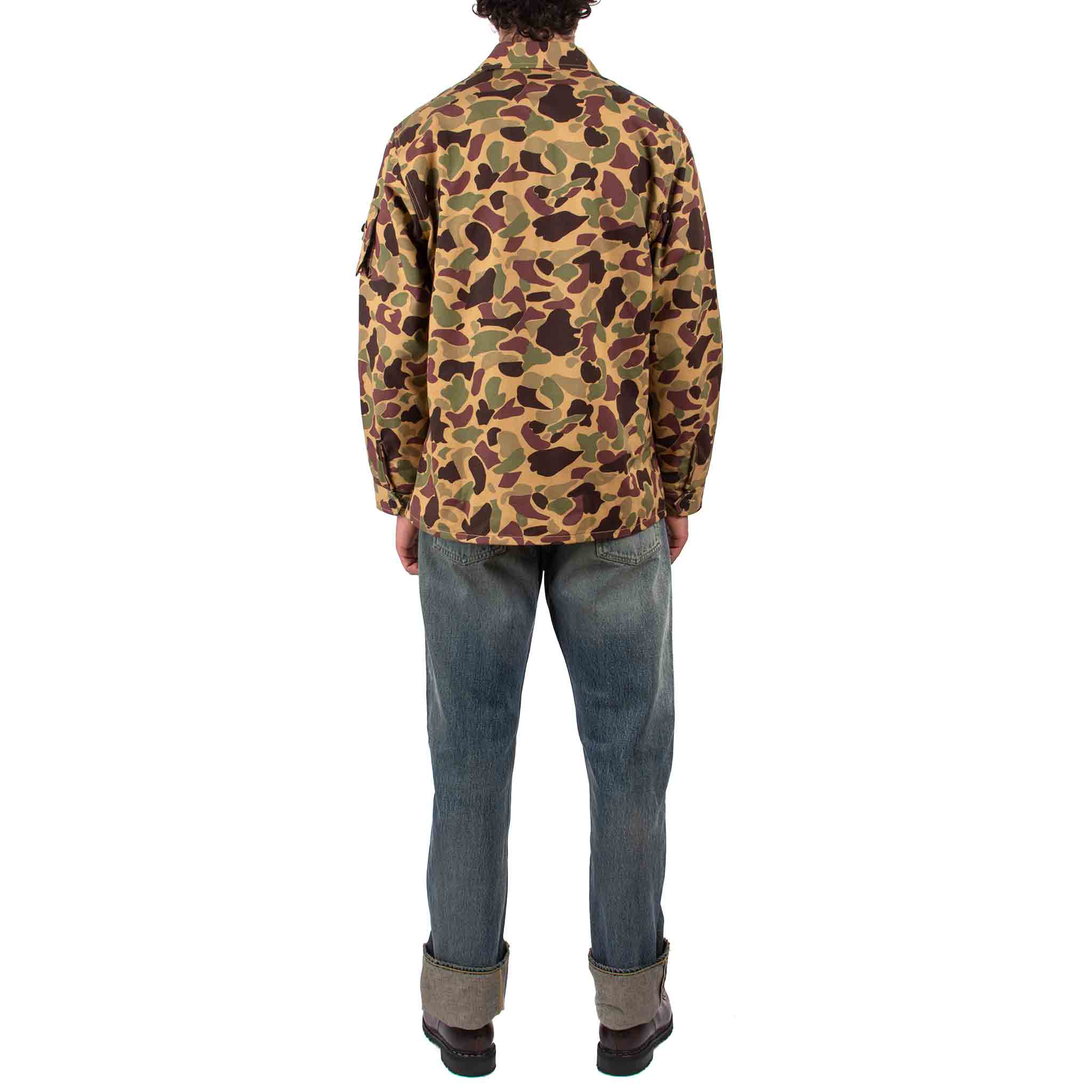 The Real McCoy's MJ21013 Beo Gam Camouflage Shirt Beige Back